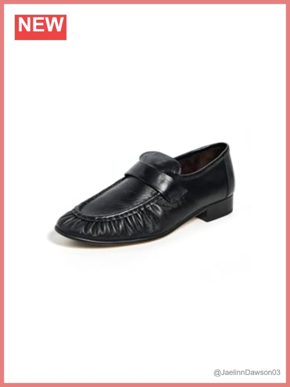Leather Slip-On Loafers with Scrunched Detail
